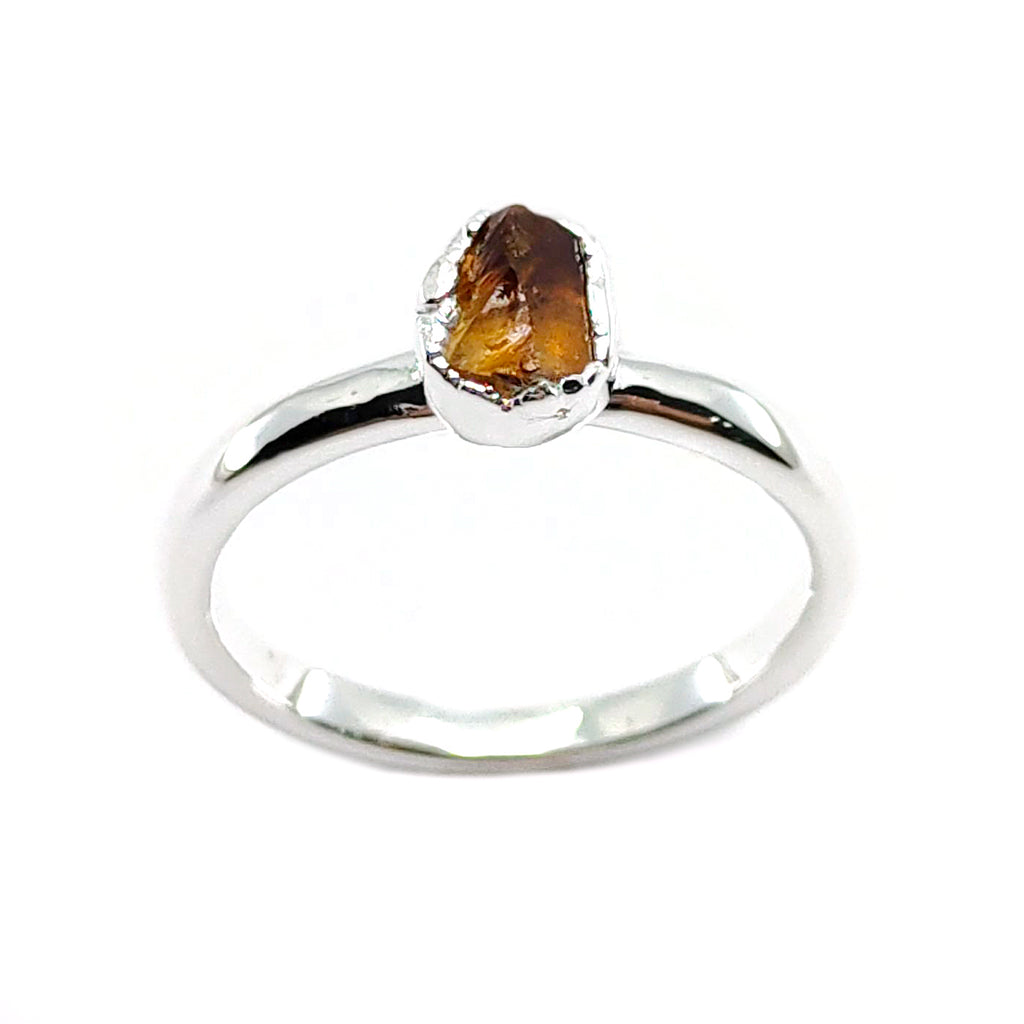 November | Citrine Stacking Ring in Sterling Silver