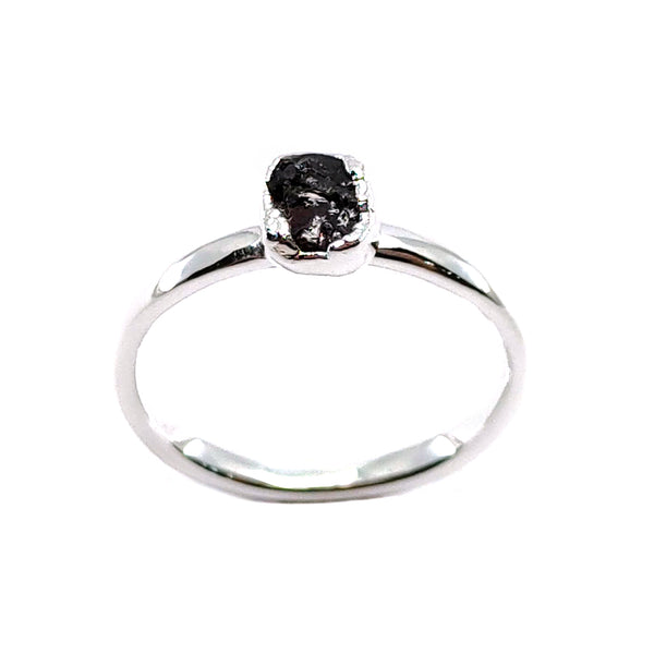 January | Garnet Stacking Ring in Sterling Silver