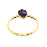 February | Amethyst Stacking Ring in Gold Vermeil