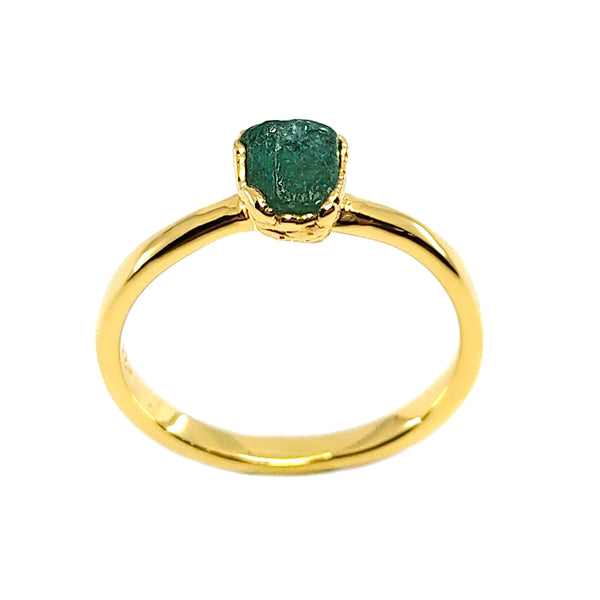 May | Emerald Stacking Ring in Gold Vermeil
