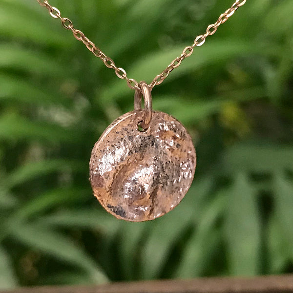 Rose Gold Plate Coin Pendant