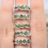 May | Emerald & Peridot Stacking Ring in Sterling Silver