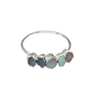 October | Opal Stacking Ring in Sterling Silver