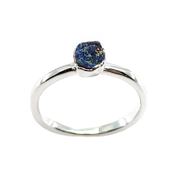 December | Lapis Lazuli Stacking Ring in Sterling Silver