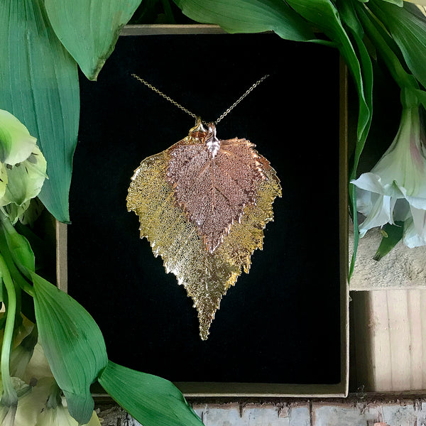 Birch Rose Gold Plate and Gold Plate Leaf Duo