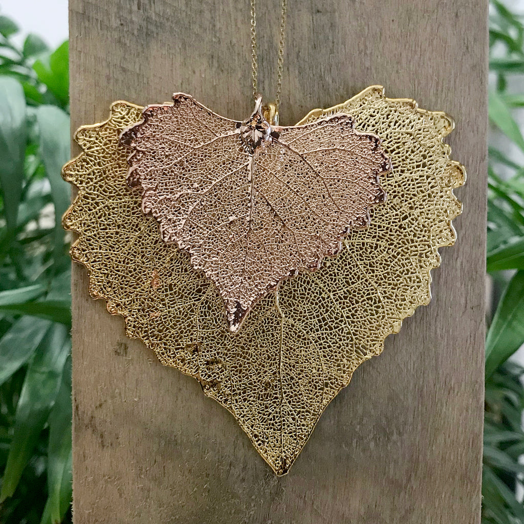 Cottonwood Rose Gold Plate and Gold Plate Leaf Duo