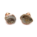 Herkimer Diamond Studs in Rose Gold Vermeil