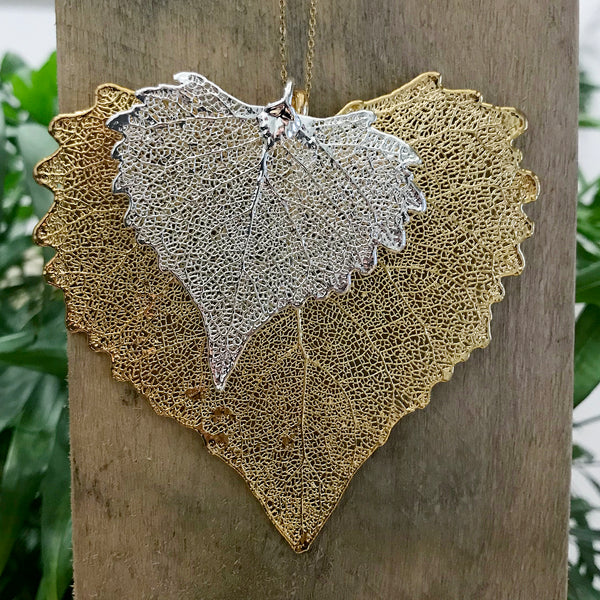 Cottonwood Silver Plate and Gold Plate Leaf Duo