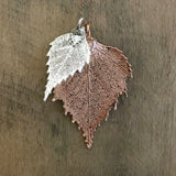 Birch Silver Plate and Rose Gold Plate Leaf Duo