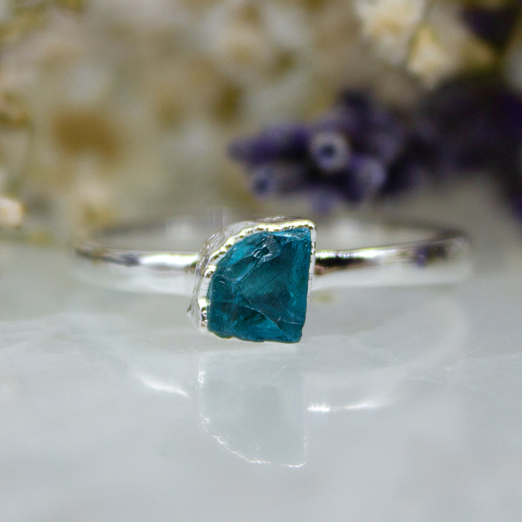 May | Apatite Stacking Ring in Sterling Silver