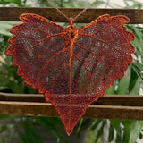 Cottonwood Autumn Copper Leaf Pendant