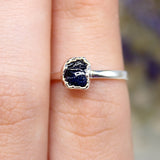 September | Blue Sapphire Stacking Ring in Sterling Silver, UK M / US 6 1/4