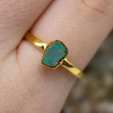 October | Opal Stacking Ring in Gold Vermeil