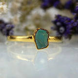 October | Opal Stacking Ring in Gold Vermeil