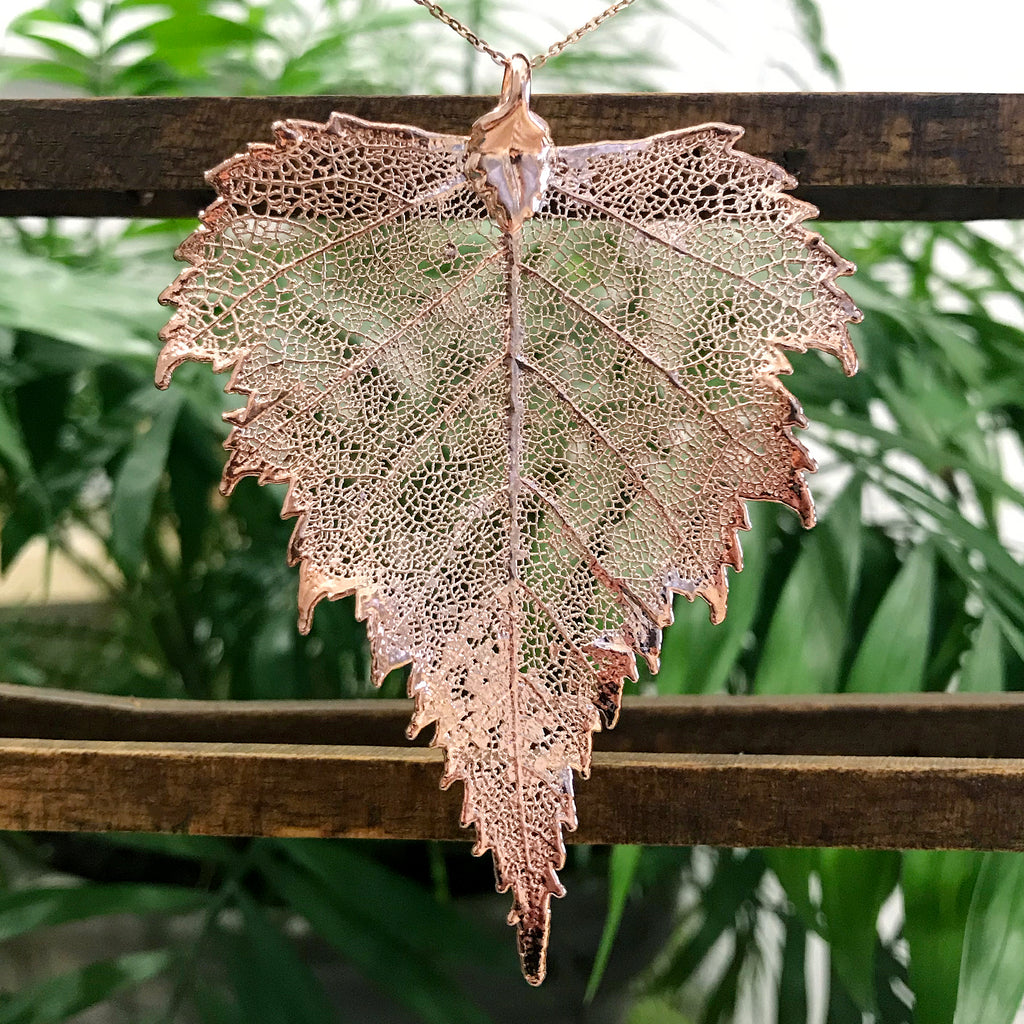 Birch Rose Gold Plate Leaf