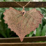 Cottonwood Rose Gold Plate Leaf Pendant