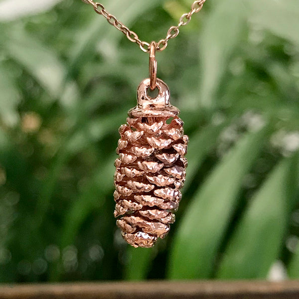 Pine Cone Rose Gold Plate