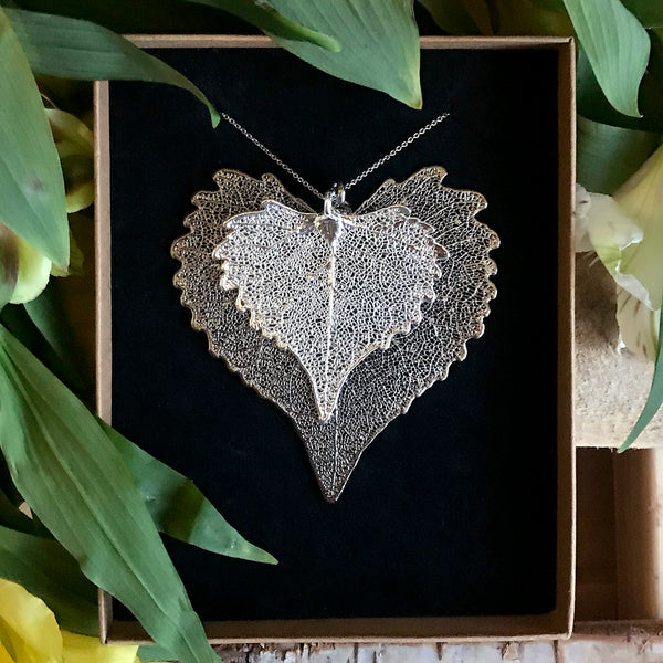 Cottonwood Silver Plate and Platinum Leaf Duo